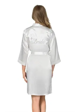 Ahu Lingerie Kısa Saten Bride Sabahlık Ahu Lingerie 7600 - Alternatif Görünüm