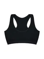 Kız Büstiyer Likralı %96 Pamuk ÖTS 6104 - 6 ADET Siyah detay görünüm