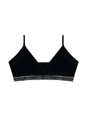 Öts İç Giyim Kız Büstiyer V Yaka Likralı Siyah Şeritli ÖTS 6108 - 6 ADET - Alternatif Görünüm