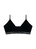 Kız Büstiyer V Yaka Likralı Siyah Şeritli ÖTS 6108 - 6 ADET Siyah detay görünüm