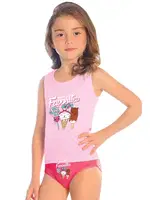 Kız Çocuk Atlet Külot Likralı Dondurma Serisi Pembe ÖTS 8636 Görsel