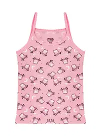 Öts İç Giyim Kız Çocuk Atlet Likralı Beyaz Baykuş Serisi ÖTS 8151 - 6 ADET