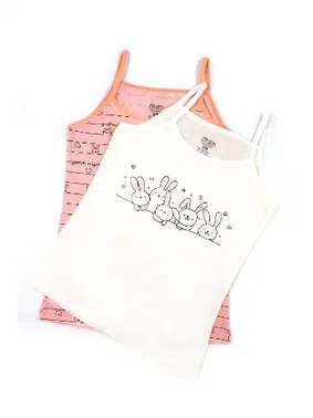 Öts İç Giyim Kız Çocuk Atlet Likralı Ekru Somon Kedi Serili ÖTS 8152 - 6 ADET