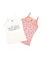 Kız Çocuk Atlet Likralı Ekru Somon Kedi Serili ÖTS 8152 - 6 ADET Ekru detay görünüm