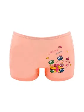 Öts İç Giyim Kız Çocuk Boxer Likralı Baykuş Serisi Renkli ÖTS 8245 - 6 ADET - Alternatif Görünüm