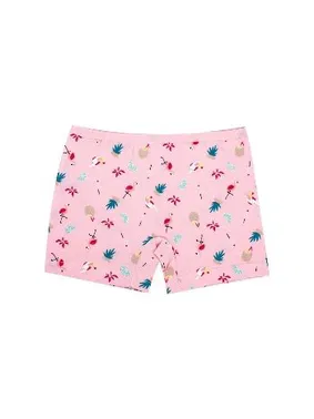 Öts İç Giyim Kız Çocuk Boxer Likralı Summer Serisi Flamingo Baskılı ÖTS 8392 - 6 ADET - Alternatif Görünüm