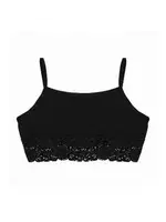 Kız Çocuk Büstiyer Likralı Dantelli ÖTS 6138 - 6 ADET Siyah görsel 4