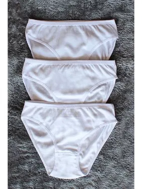 Arma Yıldız Kız Çocuk Külot Beyaz 3lü Paket %100 Pamuklu Arma Yıldız 5532