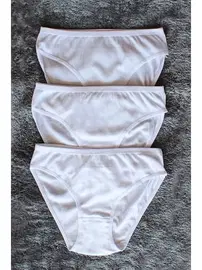 Arma Yıldız Kız Çocuk Külot Beyaz 3lü Paket %100 Pamuklu Arma Yıldız 5532