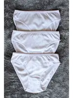 Kız Çocuk Külot Beyaz 3lü Paket %100 Pamuklu Arma Yıldız 5532 Beyaz