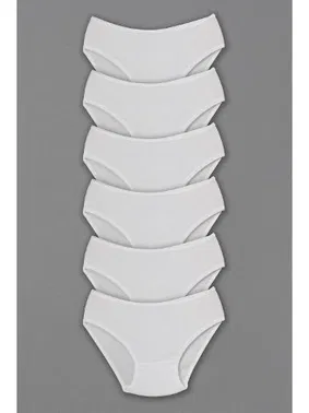 Arma Yıldız Kız Çocuk Külot Beyaz %100 Pamuk 6li Paket Arma Yıldız 5532 - 6 ADET