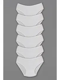 Arma Yıldız Kız Çocuk Külot Beyaz %100 Pamuk 6li Paket Arma Yıldız 5532 - 6 ADET