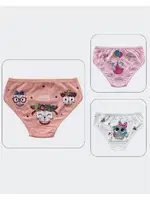 Kız Çocuk Külot Likralı Arkası Baskılı Renkli ÖTS 8207 - 6 ADET