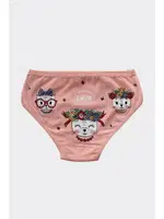 Kız Çocuk Külot Likralı Arkası Baskılı Renkli ÖTS 8207 - 6 ADET farklı açı