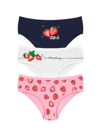 Öts İç Giyim Kız Çocuk Külot Likralı Çilek Baskılı ÖTS 8810 - 6 ADET