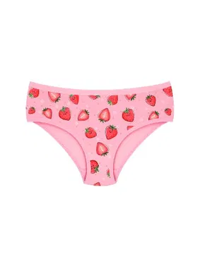 Öts İç Giyim Kız Çocuk Külot Likralı Çilek Baskılı ÖTS 8810 - 6 ADET - Alternatif Görünüm