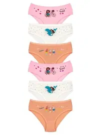 Öts İç Giyim Kız Çocuk Külot Likralı Desenli Külot ÖTS 8202 - 6 ADET