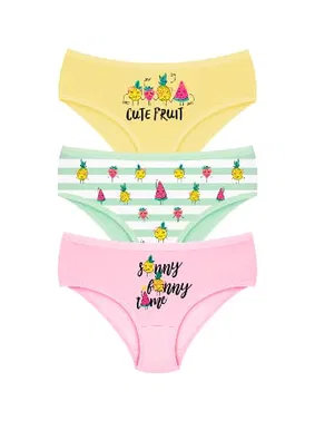 Öts İç Giyim Kız Çocuk Külot Likralı Fruit Serisi Uygun Fiyat ÖTS 8814 - 6 ADET