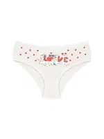 Kız Çocuk Külot Likralı Kedi Serisi Kiz Külot ÖTS 8260 - 6 ADET Ekru detay görünüm