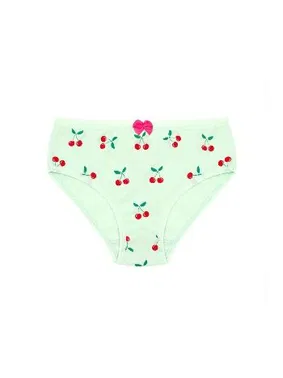 Öts İç Giyim Kız Çocuk Külot Likralı Kiraz Baskılı ÖTS 8818 - 6 ADET - Alternatif Görünüm