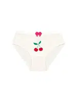 Kız Çocuk Külot Likralı Kiraz Baskılı ÖTS 8818 - 6 ADET Ekru farklı açı