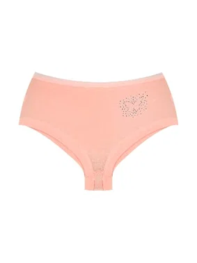 Öts İç Giyim Kız Çocuk Külot Likralı Yüksek Bel Taş Baskılı ÖTS 8238 - 6 ADET