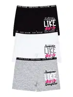 Kız Çocuk Likralı Boxer ÖTS 8700 - 6 ADET Beyaz