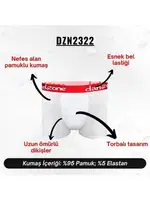 Klasik Önü Torbalı Beyaz Erkek Boxer Darkzone DZN2322 farklı açı