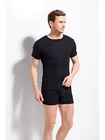 Kolcu Erkek Ribana Bisiklet Yaka Beyaz T-shirt %100 Pamuklu Premium Kolcu 1210 Siyah görsel 7