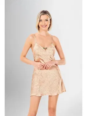 Ahu Lingerie Kolları Bağlamalı 2Li Kısa Sabahlık Gecelik Takımı Ahu Loriva 1936 - Alternatif Görünüm