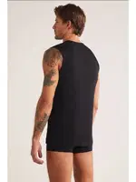 KOM Barny V Yakalı Pamuk 2 li Erkek Atlet Siyah görsel 6