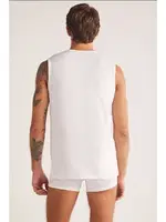 KOM Barny V Yakalı Pamuk 2 li Erkek Atlet Beyaz farklı açı