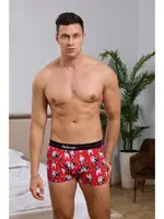 Köpek Desenli Kırmızı Boxer (Dijital Baskılı) Darkzone DZN2072