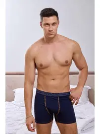 Darkzone Kot Lastiği Desenli Lacivert Erkek Boxer Darkzone DZN2904