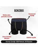 Kot Lastiği Desenli Siyah Erkek Boxer Darkzone DZN2901 farklı açı
