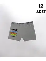 Erkek Çocuk Baskılı Boxer 12Li Kota 1005 Asorti farklı açı