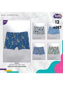 Kota 12Li Baskılı Erkek Çocuk Boxer Kota 1013