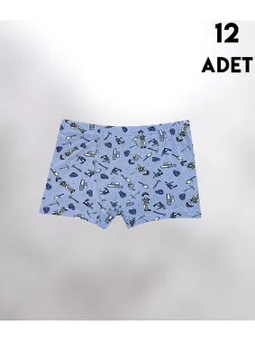 Kota 12Li Baskılı Erkek Çocuk Boxer Kota 1013 - Alternatif Görünüm