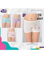 Parça Baskılı Kız Çocuk Boxer 12Li Kota 3409 Asorti detay görünüm