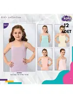 Karışık Renk Askılı Kız Çocuk Atlet 12Li Kota 3411 Asorti detay görünüm