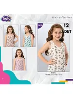 Kalın Askılı Baskılı Kız Çocuk Atlet 12Li Kota 3412 Asorti