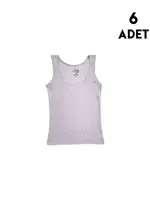 Kalın Askılı Kız Çocuk Transferli Ribana Atlet 6'lı Kota 3428 Asorti