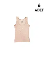 Kalın Askılı Kız Çocuk Transferli Ribana Atlet 6'lı Kota 3428 Asorti farklı açı