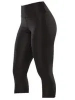 Yüksek Bel Dalgıç Kapri Tayt Kota 4102 Siyah