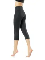 Yüksek Bel Dalgıç Kapri Kadın Tayt Kota 4119 Siyah detay görünüm