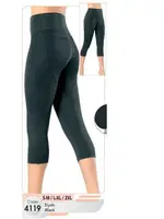 Yüksek Bel Dalgıç Kapri Kadın Tayt Kota 4119 Siyah farklı açı