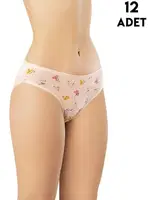 12'li Desenli Kadın Bikini Slip Külot Kota 5004 Asorti farklı açı