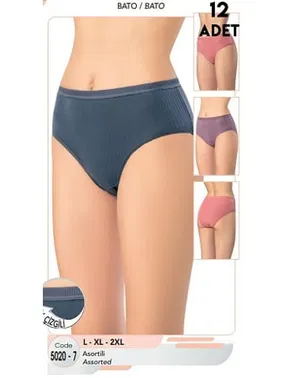 Kota Raporlu Ribana Kadın Bato Külot 12'li Kota 5020