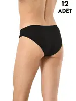 12'li Raporlu Ribana Kadın Bikini Külot Kota 5026 Siyah detay görünüm