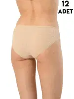 12'li Raporlu Ribana Kadın Bikini Külot Kota 5026 Ekru görsel 4